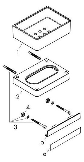 Ablage AXOR UNIVERSAL für Dusche, Wandmontage chrom