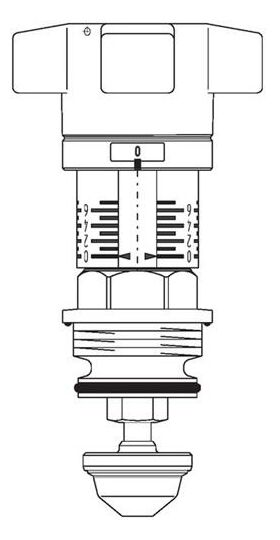 OV Strangregulierventil-Oberteil f Hydrocontrol und Hydrocontrol F DN 15