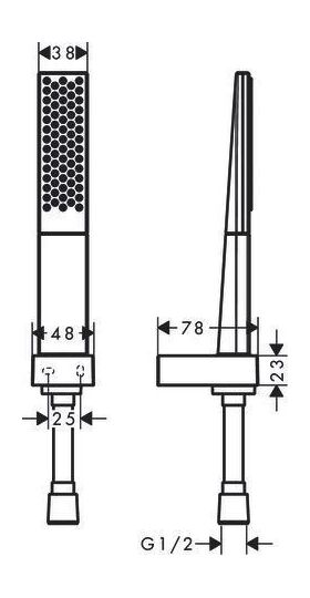 HG Brauseset RAINFINITY 100 1jet mit Brauseschlauch 1600mm chrom