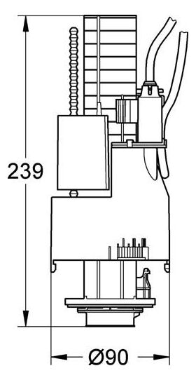 Grohe 2-Mengen-Ablaufventil f Wd-Einb-Spülkästen 6 l/3 l