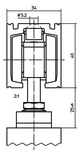 Einzugsdämpfung Perlan 140 SoftStop 80kg EV 1 Erweiterungs-Set 1290-1700mm GEZE