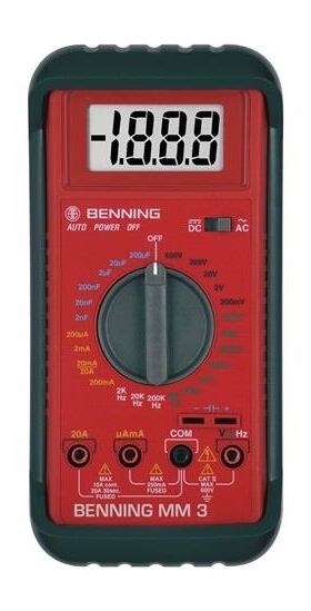 Multimeter MM 3 0,1 mV-600 V AC/DC RMS BENNING