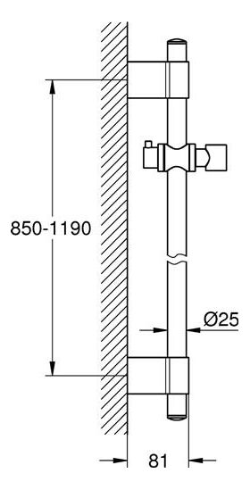 Grohe Brausestange RAINSHOWER 1150mm chr