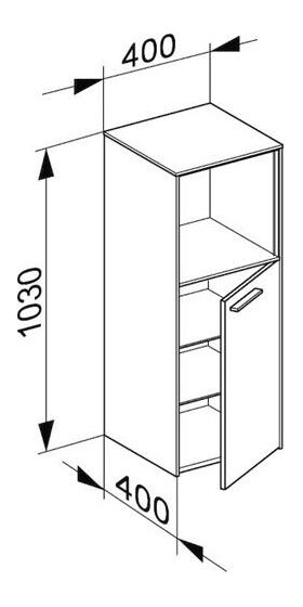 Keuco Mittelschrank ROYAL 60 400x1030x400mm Ans re ant ma