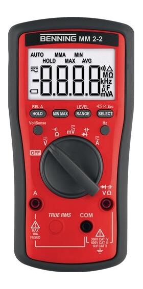 Multimeter MM 2-2 0,1 mV-1000 V AC,0,1 mV-1000 V DC TRUE RMS BENNING