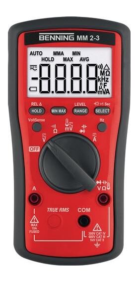 Multimeter MM 2-3 0,1 mV-1000 V AC,0,1 mV-1000 V DC TRUE RMS BENNING