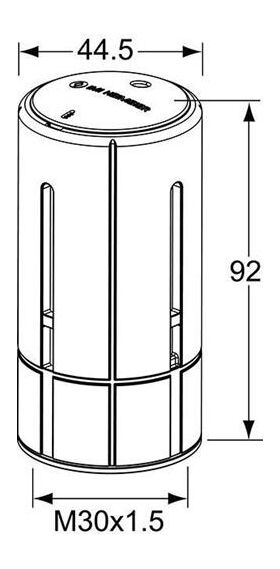 HEIMEIER Thermostat-Kopf Halo-B BehMod. Sollwertbereich 8-26 GradC