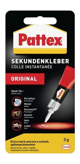 Sekundenkleber flüssig 3g farblos Tube PATTEX