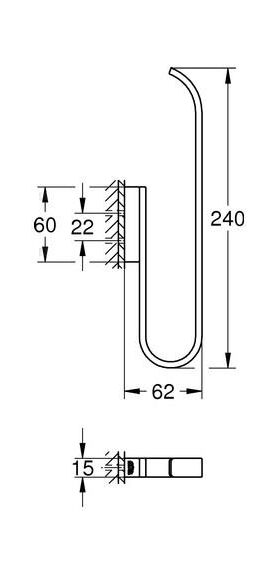 Grohe Reserve-Toilettenpapierhalter SELE f 2 Rollen 240mm nickel poliert