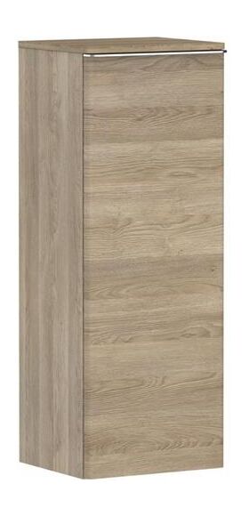 HG Halbhochschrank Xelu Q 1065x400x370mm eiche natur Griff chrom