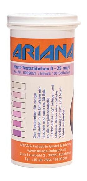 Messstäbchen TRGS 611 Nitrit-Gehalt 0-25 mg/l 100 St.Dose ARIANA