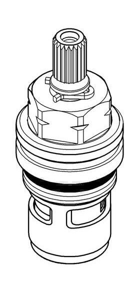 Grohe Keramik-Oberteil 1/2" Anschlag links