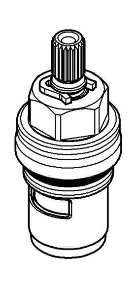 Grohe Keramik-Oberteil 1/2" Anschlag rechts