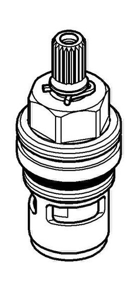 Grohe Keramik-Oberteil 1/2" Anschlag rechts - VPE: 20