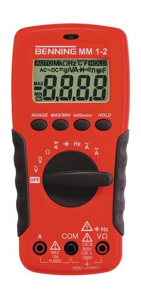 Multimeter MM 1-2 0,1 mV-750 V AC/0,1 mV-1000 V DC RMS BENNING