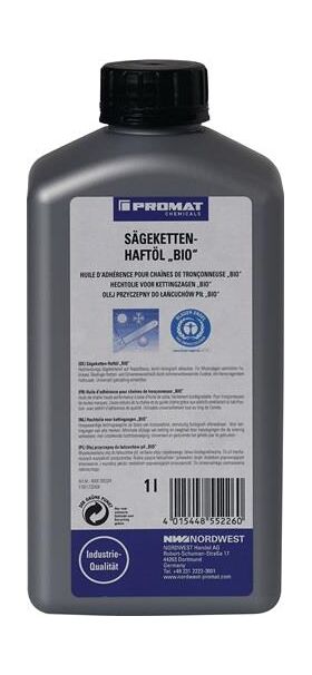 Sägekettenhaftöl BIO 52 mm²/s (bei 40GradC) 1l Flasche PROMAT CHEMICALS