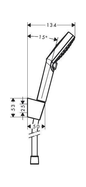 HG Brauseset CROMETTA VARIO Porter Set 1250mm weiß/chrom