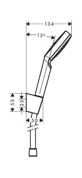 HG Brauseset CROMETTA 1JET Porter Set 1250mm weiß/chrom