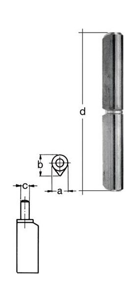 Profilrolle Band-L.60mm STA blk Stift-Ø 6mm GAH - VPE: 24