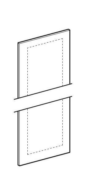 Geberit Tür Smyle Square mit Spiegel, ohne Griff, sand