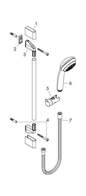 HG Brauseset CROMETTA 85 MONO Brausestange Unica´Crometta 900mm chrom