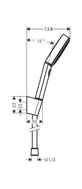 HG Brauseset PULSIFY SELECT 105 3jet Relaxation Brauseschl. 1,25 m ma-sw