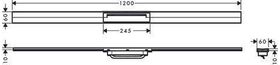 HG Duschrinne RainDrain Flex kürzbar, freie Montage 1200mm mattweiß