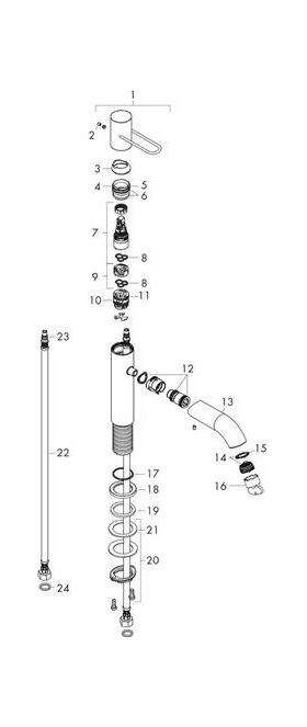 Einhebel-Waschtischmischer AXOR UNO 70 Bügelgriff chrom