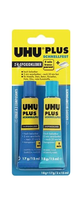 2K-Epoxidharzklebstoff PLUS SCHNELLFEST 35g farblos Tube UHU