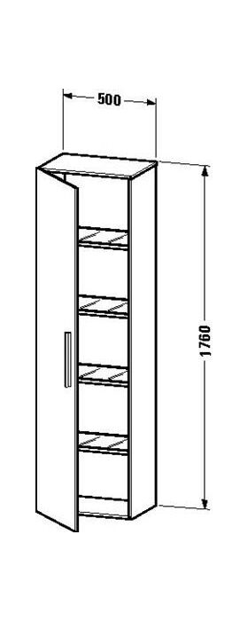 Duravit Hochschrank VERO 360x500x1760mm Ans re mediterrane eiche