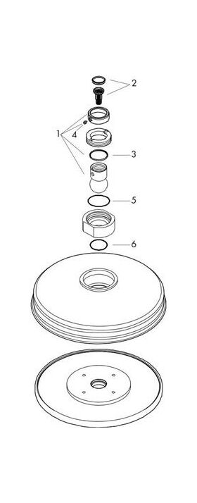 Tellerkopfbrause AXOR MONTREUX 240 1jet DN 15 brushed nickel