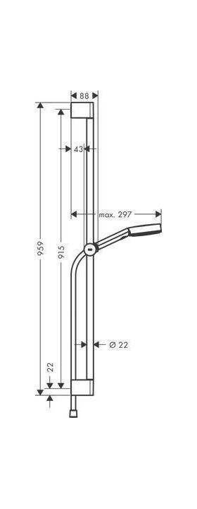 HG Brauseset PULSIFY SELECT 105 3jet Relaxation Bsta 900mm mattschwarz