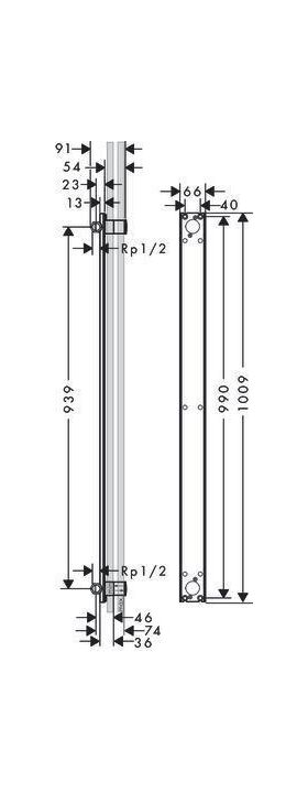 Grundkörper AXOR ONE für Showerpipe