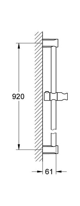 Grohe Brausestange TEMPESTA C 900mm chr