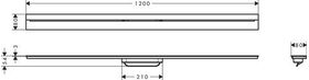 HG Fertigset AXOR Drain Duschr 1,2m z Wd-mon Stain steel optic