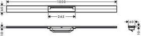 HG Duschrinne RainDrain Flex kürzbar, freie Montage 1000mm mattweiß