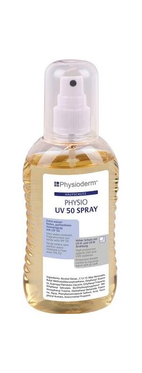 Hautschutzspray PHYSIO UV 50 SPRAY 200ml ext.wasserfest,fettfrei Pumpflasche