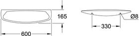 V&B Ablageplatte O.NOVO 600x165mm we