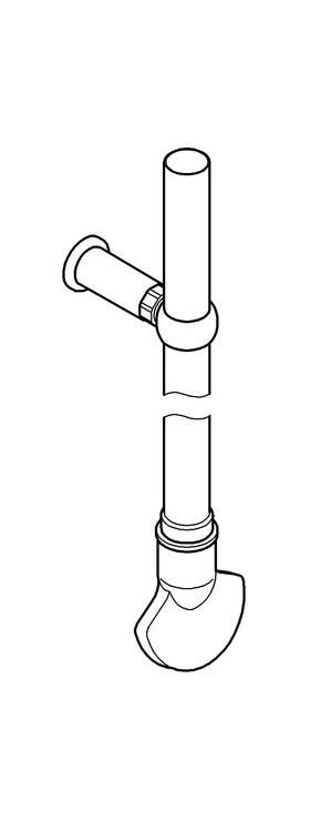 Grohe Spülrohrgarnitur f WC-Druckspüler Rondo A.S. chr