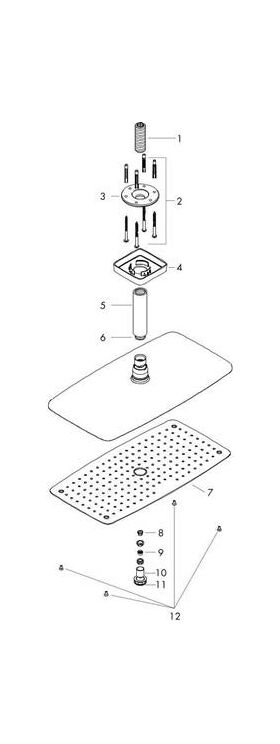 HG Kopfbrause RAINDANCE E 360 AIR 1jet DN 15 Deckenans. 100 EcoSm Version chrom