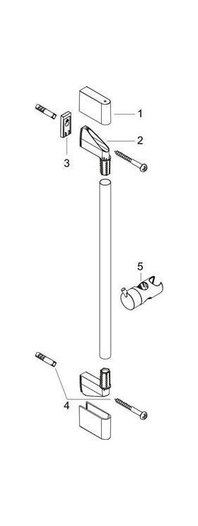 HG Brausestange UNICA'CROMETTA 900mm, ohne Brauseschlauch chrom