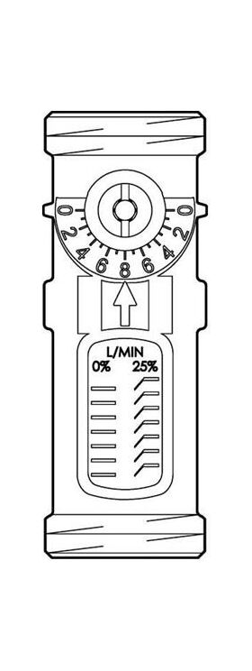 OV Strangregulierventil Hycoflow VTB mit Durchflussanzeige, PN 10 DN 25
