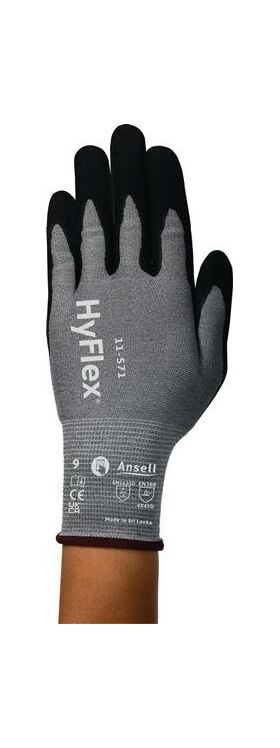 Schnitthandschuh HyFlex® 11-571 Gr.8 schwarz EN 388 PSA II ANSELL - VPE: 12