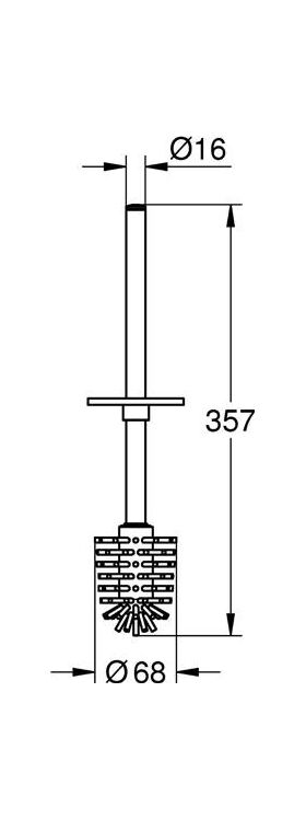 Grohe Ersatzbürste SELECTION CUBE chr