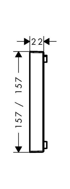 HG Verlängerungsrosette SHOWERSELECT Glas, d= 157mm chrom