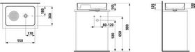 Laufen Waschtisch-Schale VAL 550x360mm m ÜL ohne Hahnloch weiß LCC