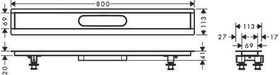 HG Installationsset uBox universal für Duschrinnen Fertigsets 800mm