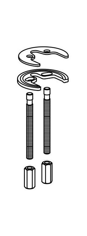 Hewi Befestigungsmaterial für Einhebel-Waschtischmischer AQ 100
