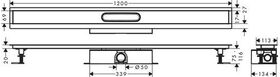 HG Komplettset uBox universal f Duschrinnen Fertigsets Standard 1200mm