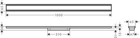 HG Duschrinne RainDrain Original Fertigset 1000mm